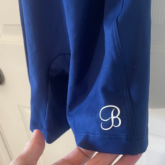 Blue Lace-Up Athletic Romper Cobalt Blue Padded Built in bra NWOT Size Medium - Picture 4 of 8